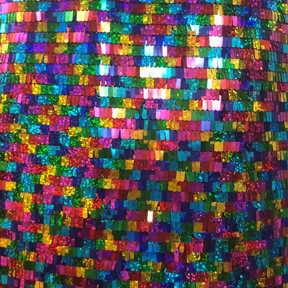 ASOS Rainbow Sequin Sleeveless Dress Sz 8 NWT - Picture 11 of 14